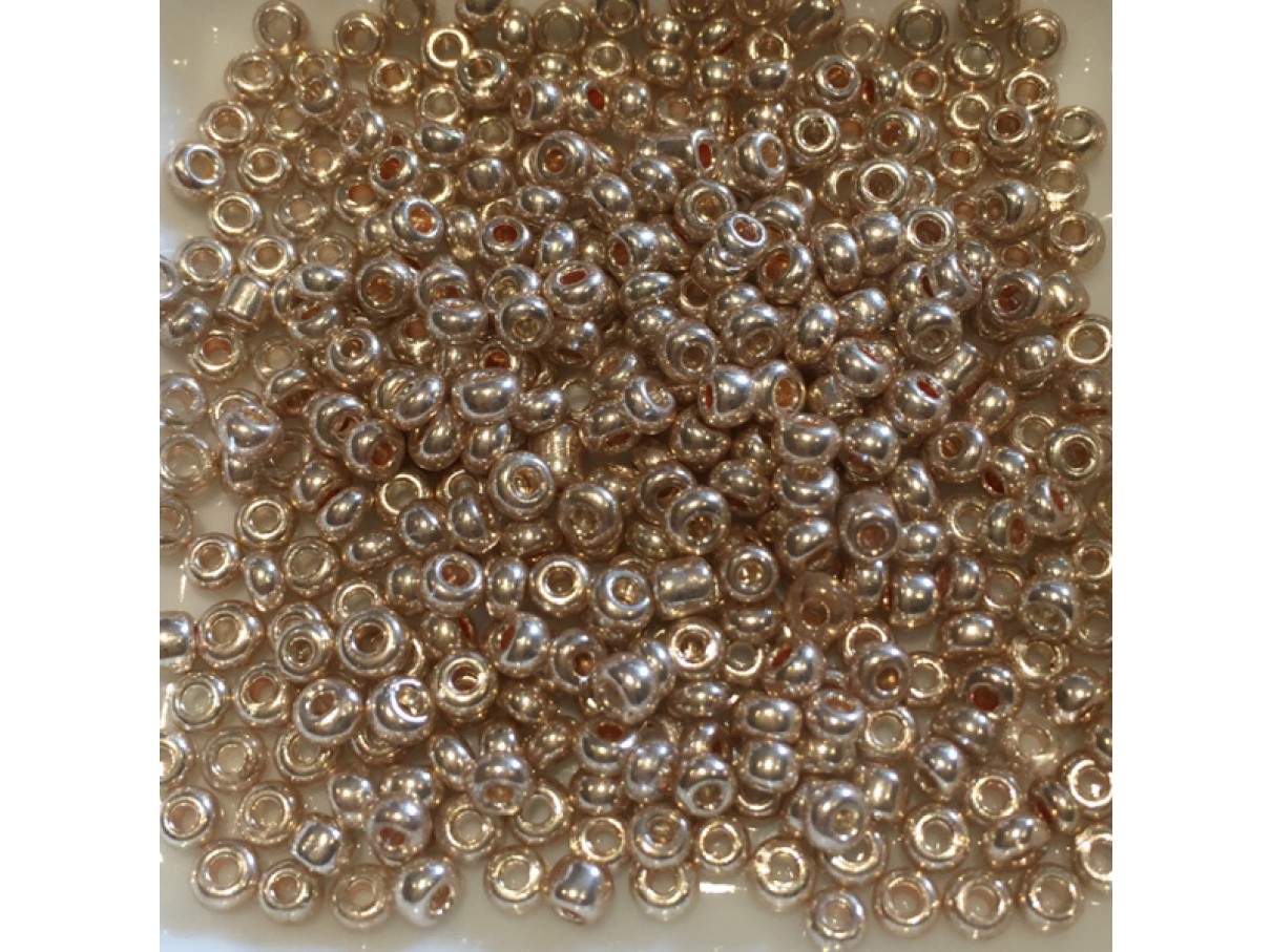 8/0 Glas seed beads, peach puff 2-3mm, 10g