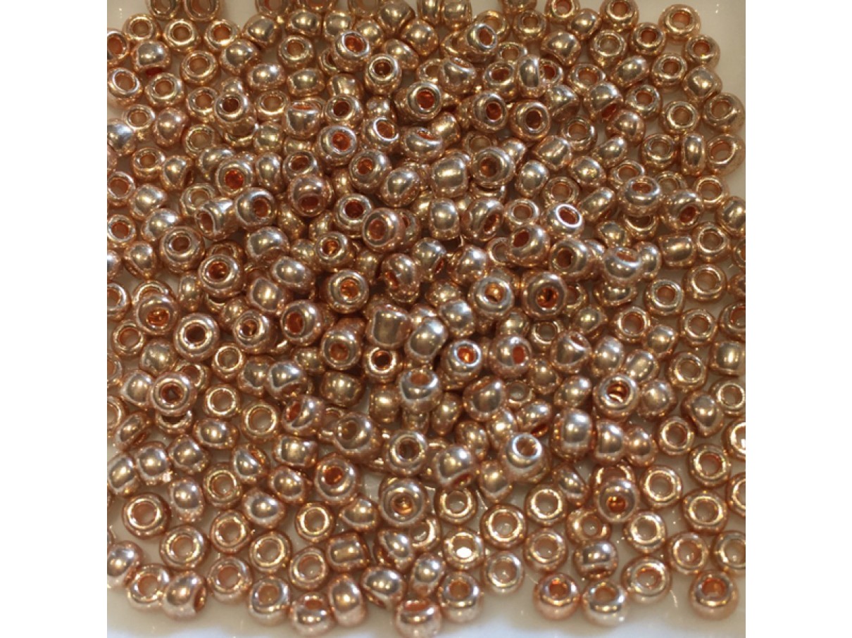 8/0 Glas seed beads, sandy brown 2-3mm, 10g