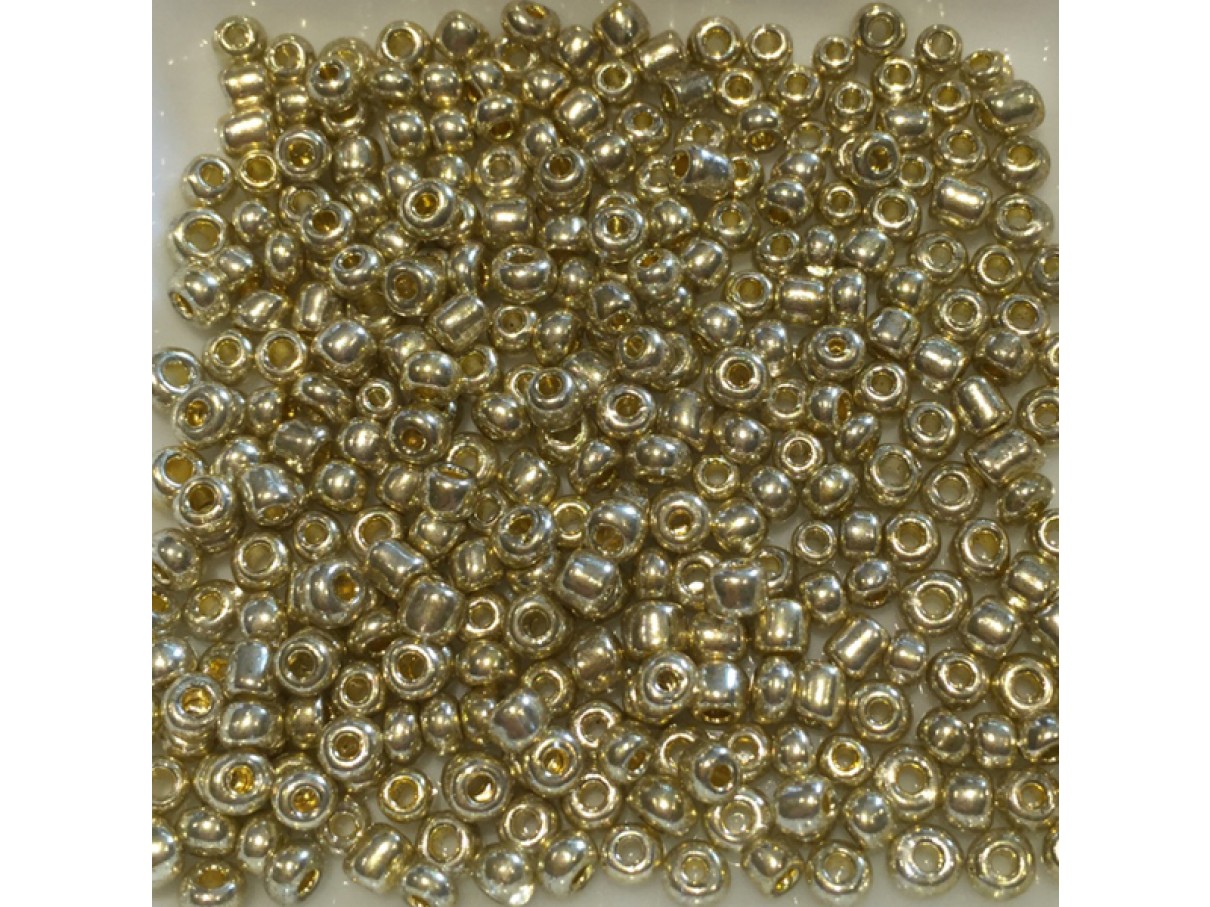 8/0 Glas seed beads, light khaki 2-3mm, 10g