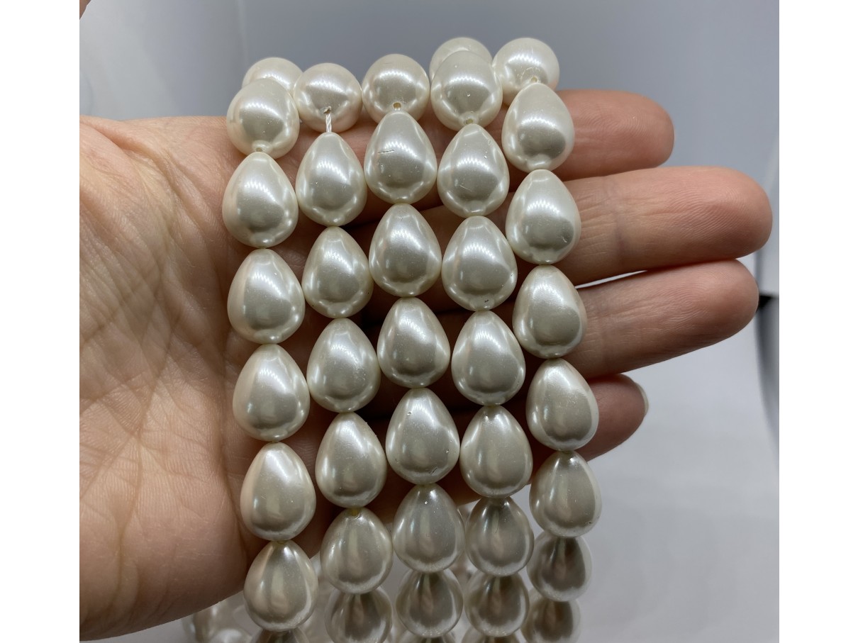 hvide dråbe shell pearls