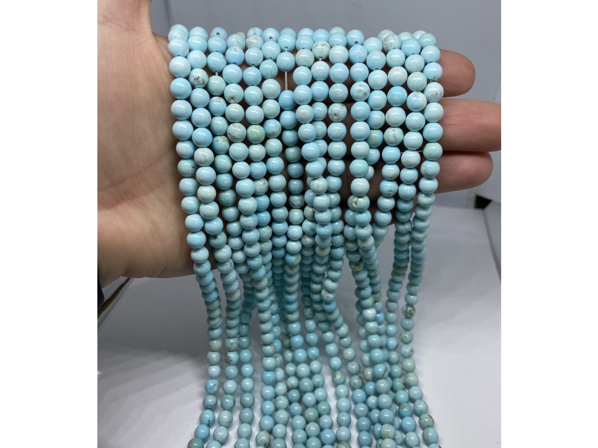 6mm blå magnesit perler