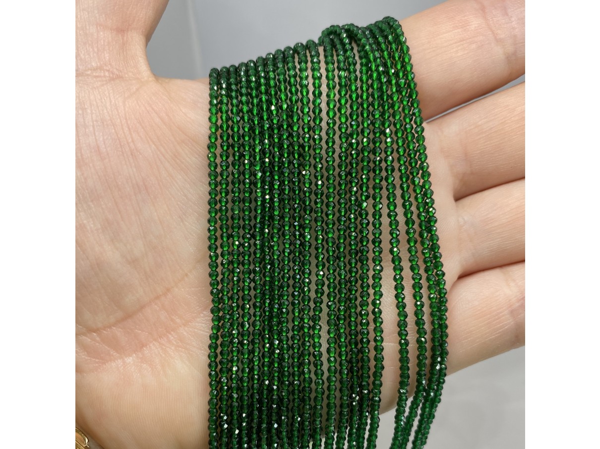 syntetiske grønne spinel perler 2mm