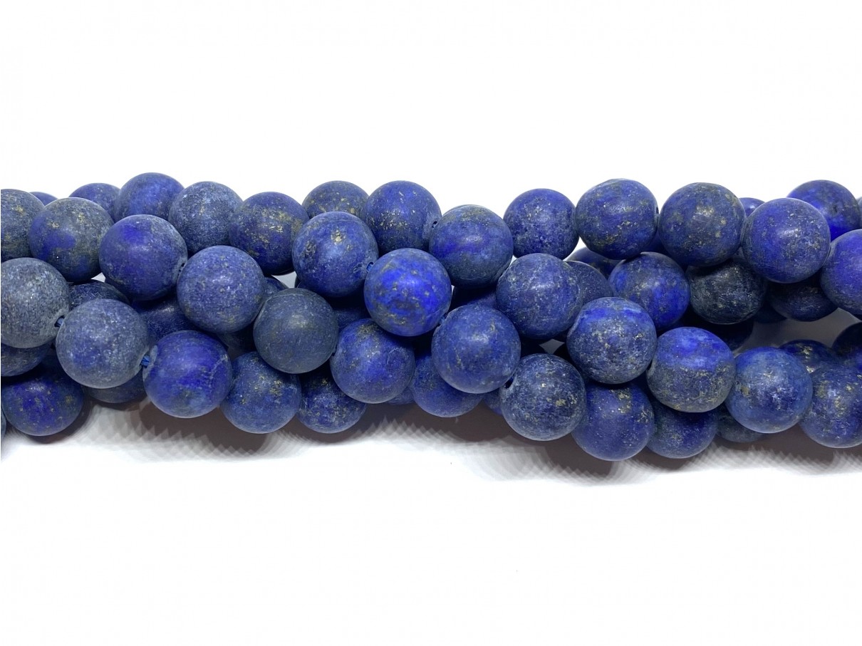 Lapis Lazuli, mat rund 10mm