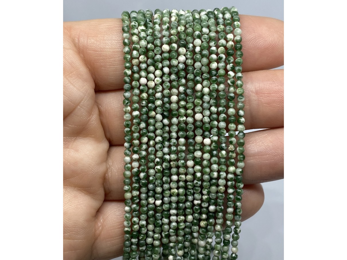 2mm grønne perler