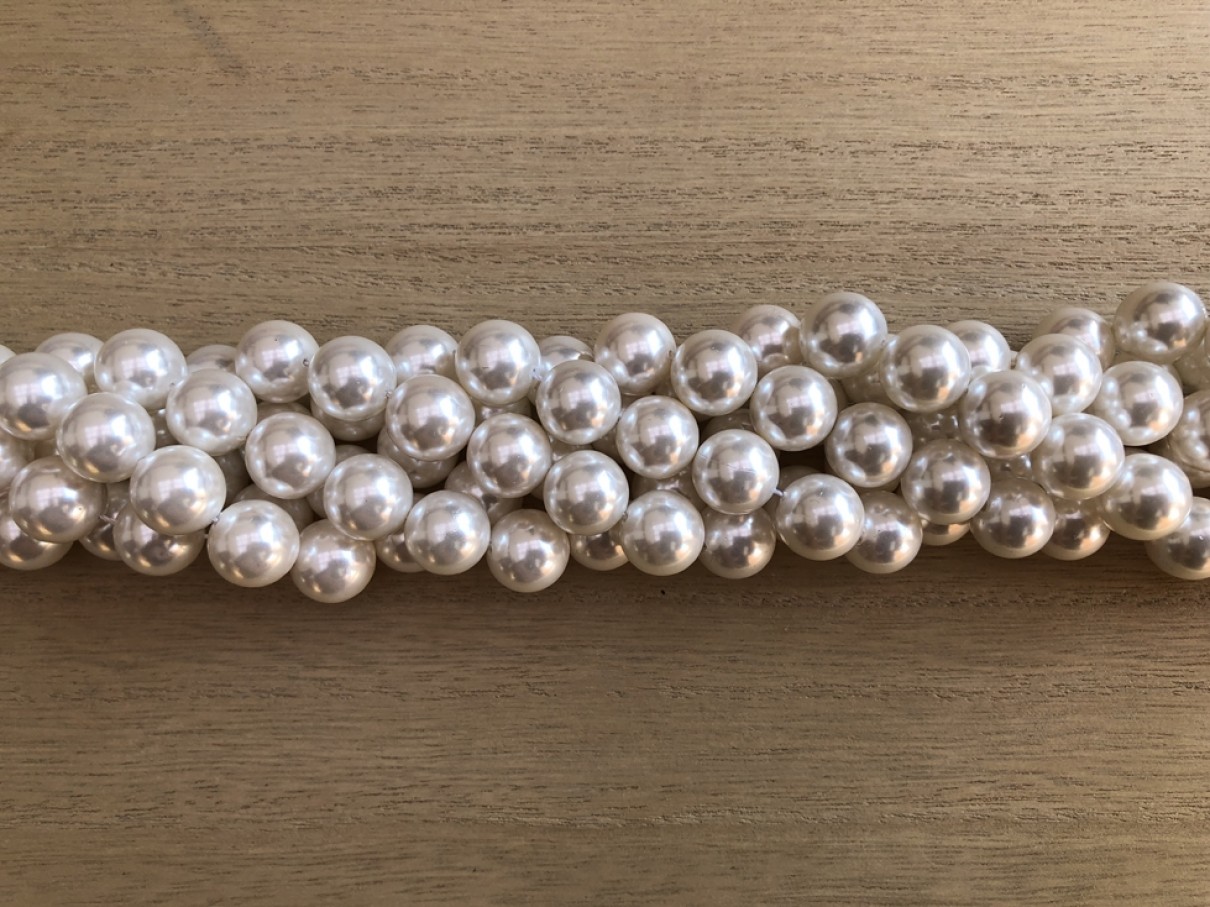 12mm blanke hvide perler