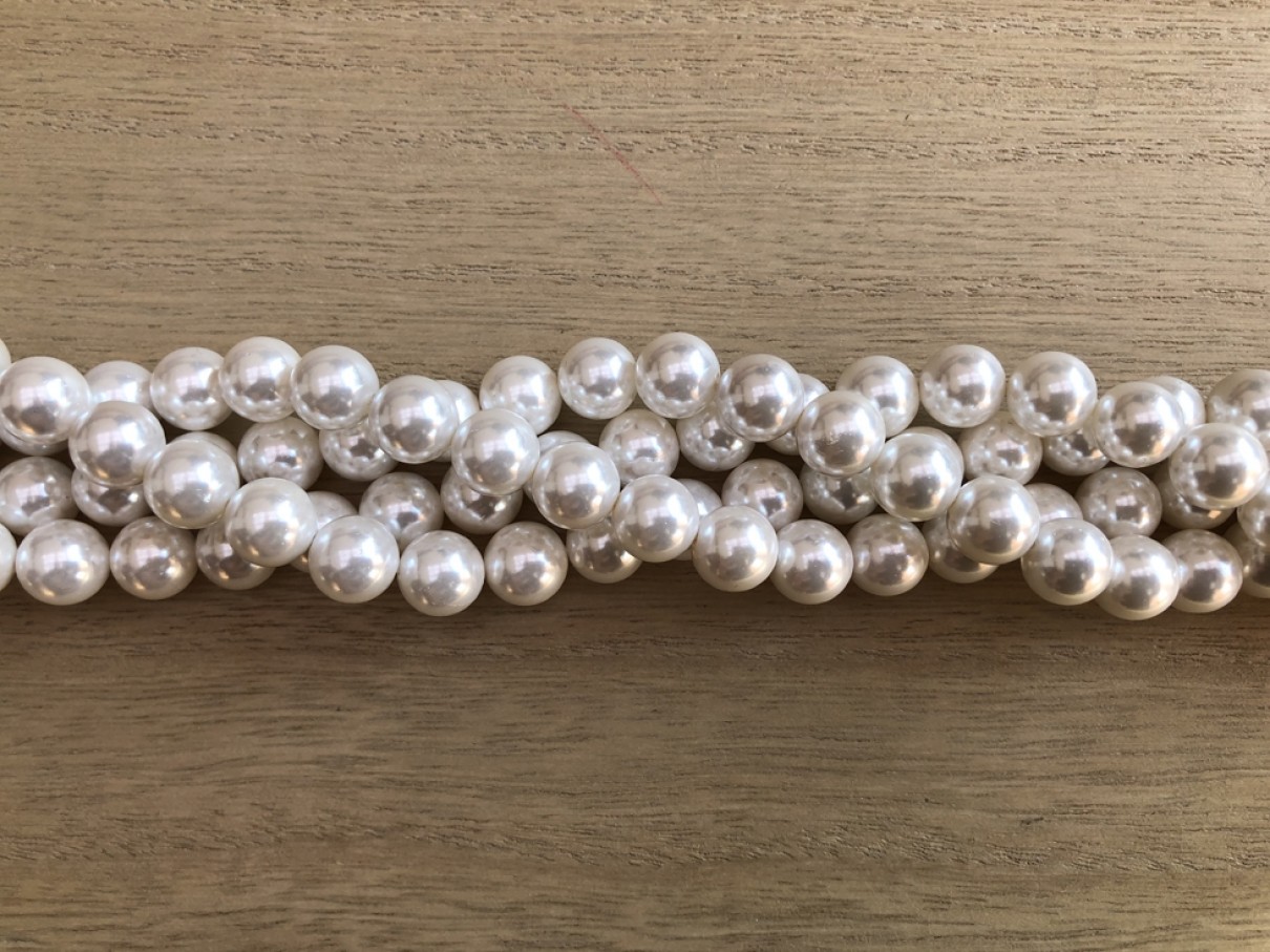 10mm blanke hvide perler