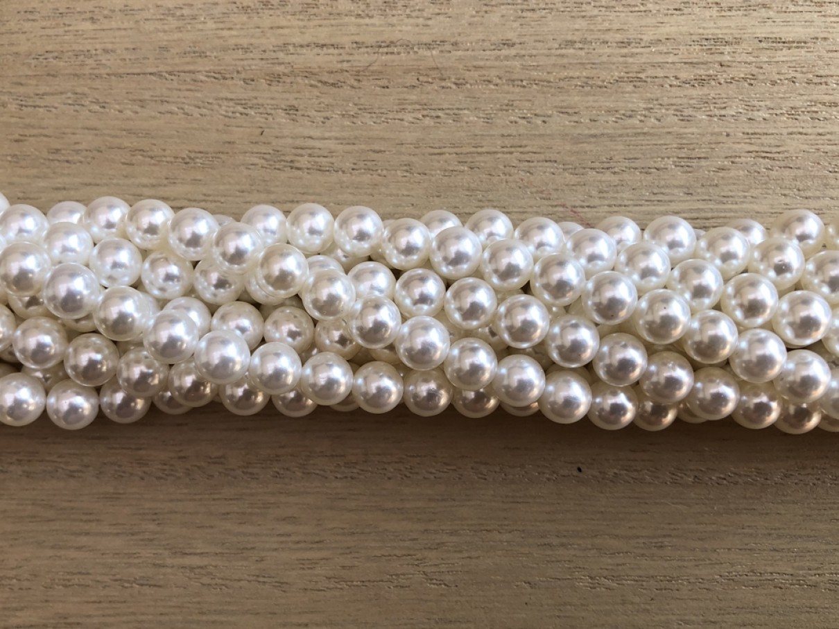 8mm blanke hvide perler