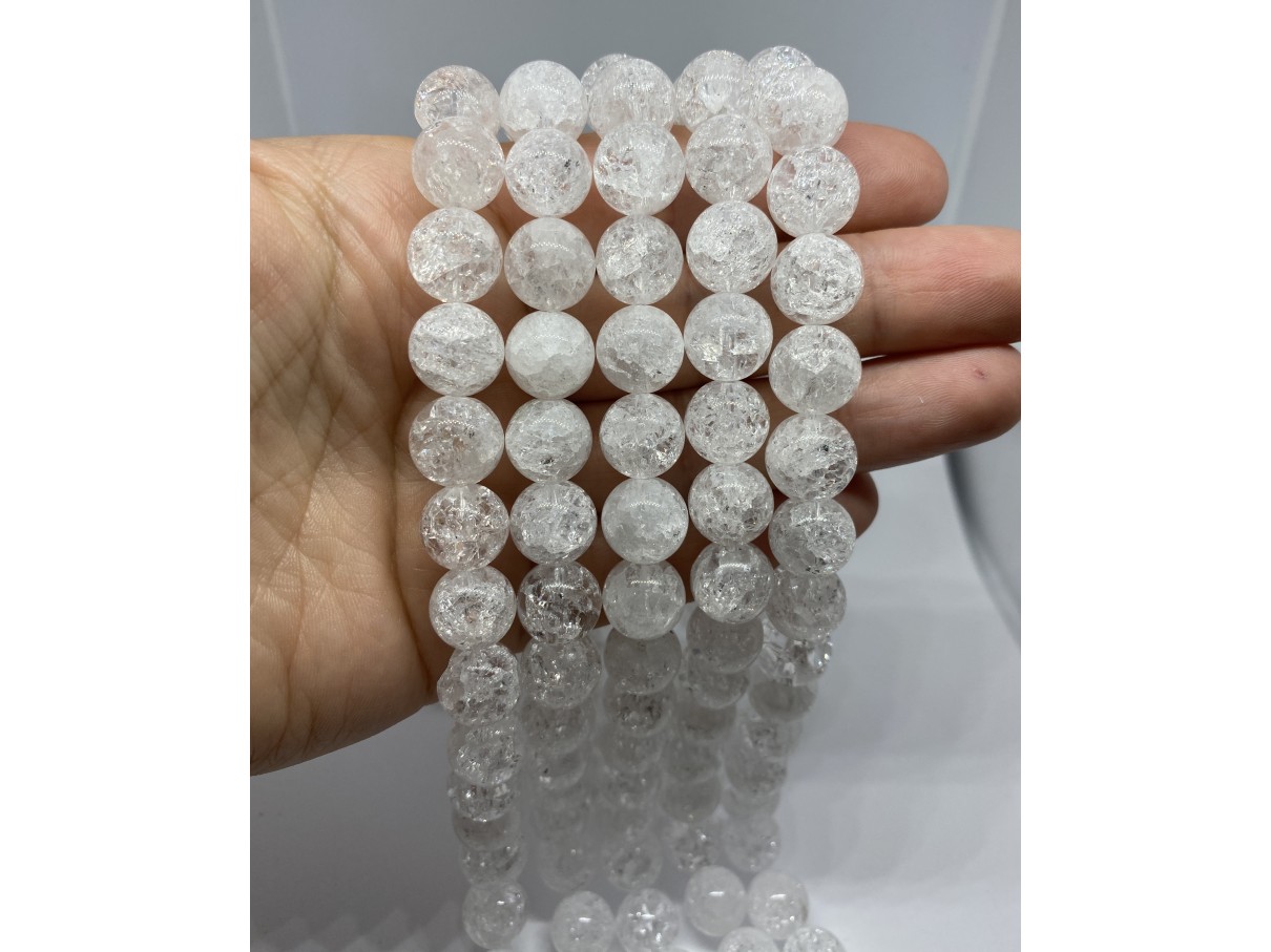 12mm krakkeleret krystal perler