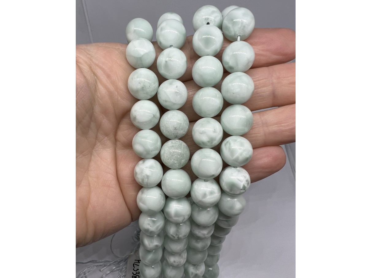 10mm grøn angelit perler