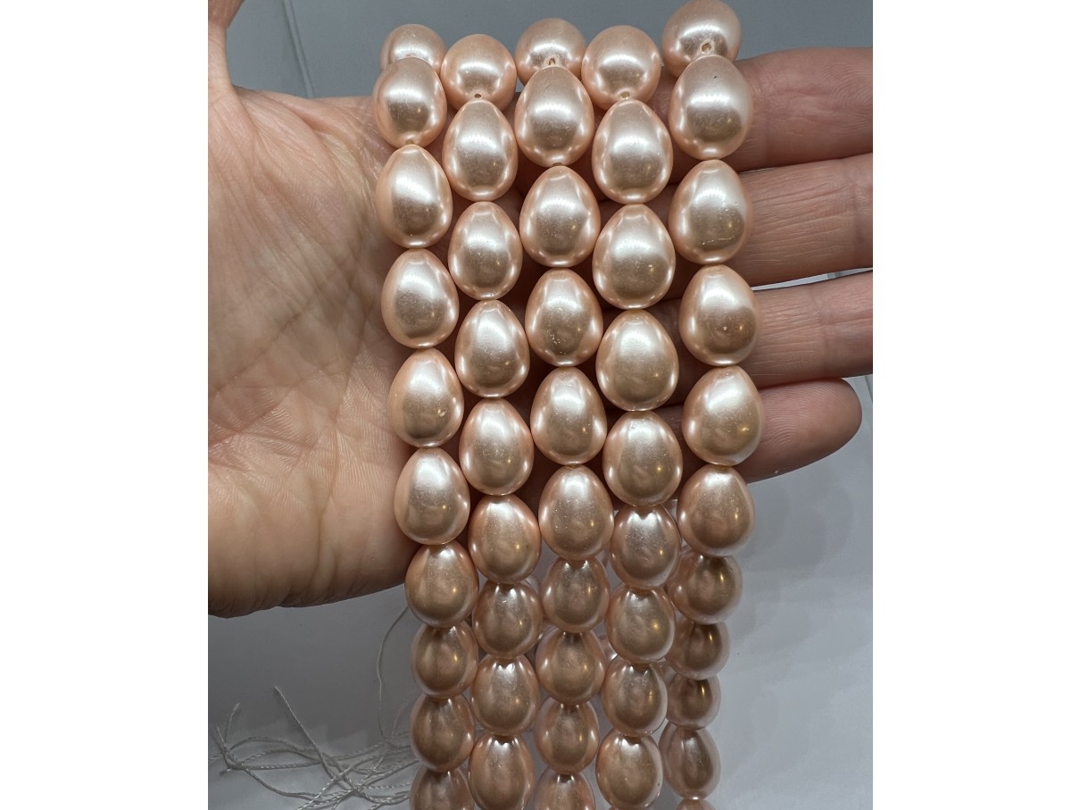 rosa dråbe perler af shell pearl
