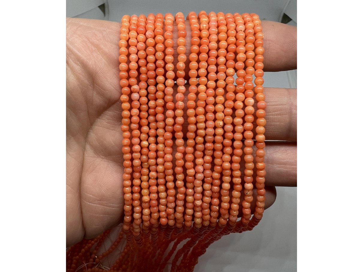 3mm orange koral perler