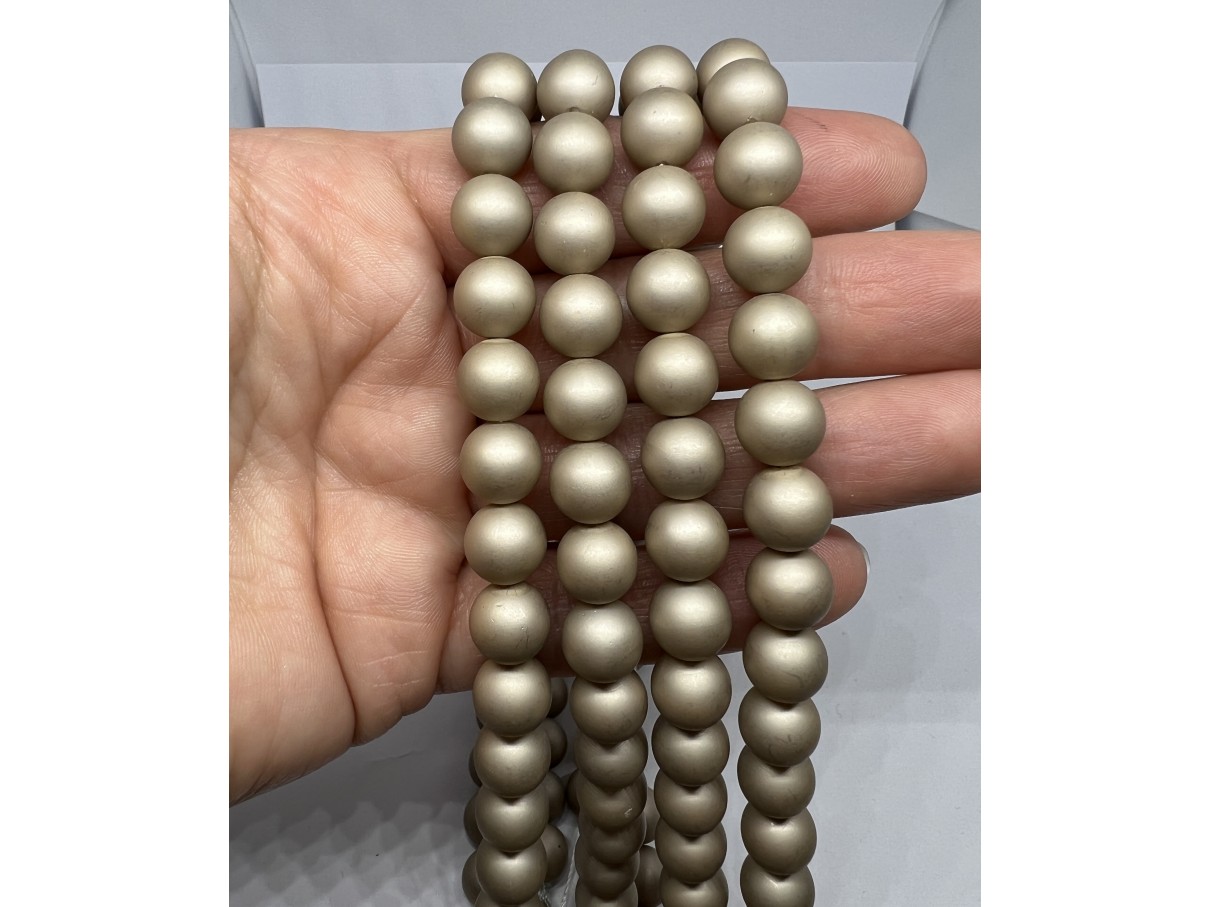10mm lysebrune perler