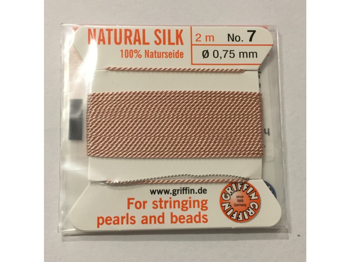 Silke snor 0,75mm, 2m lys pink