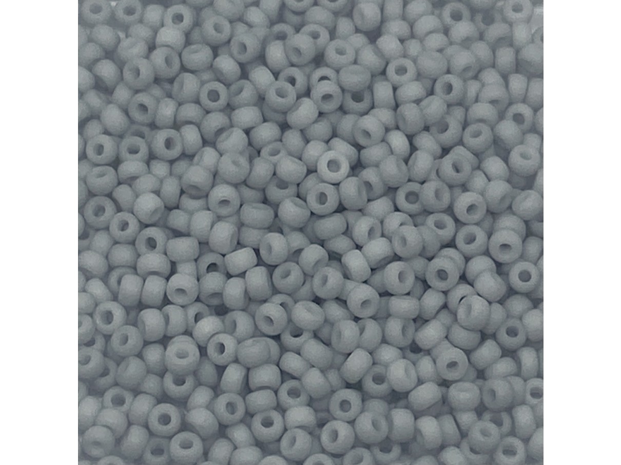 miyuki seed beads opaque pale blue grey