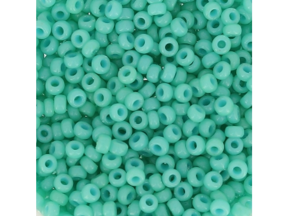 Miyuki Rocailles seed beads Duracoat, 11/0 Opaque Sea Opal (4475) 