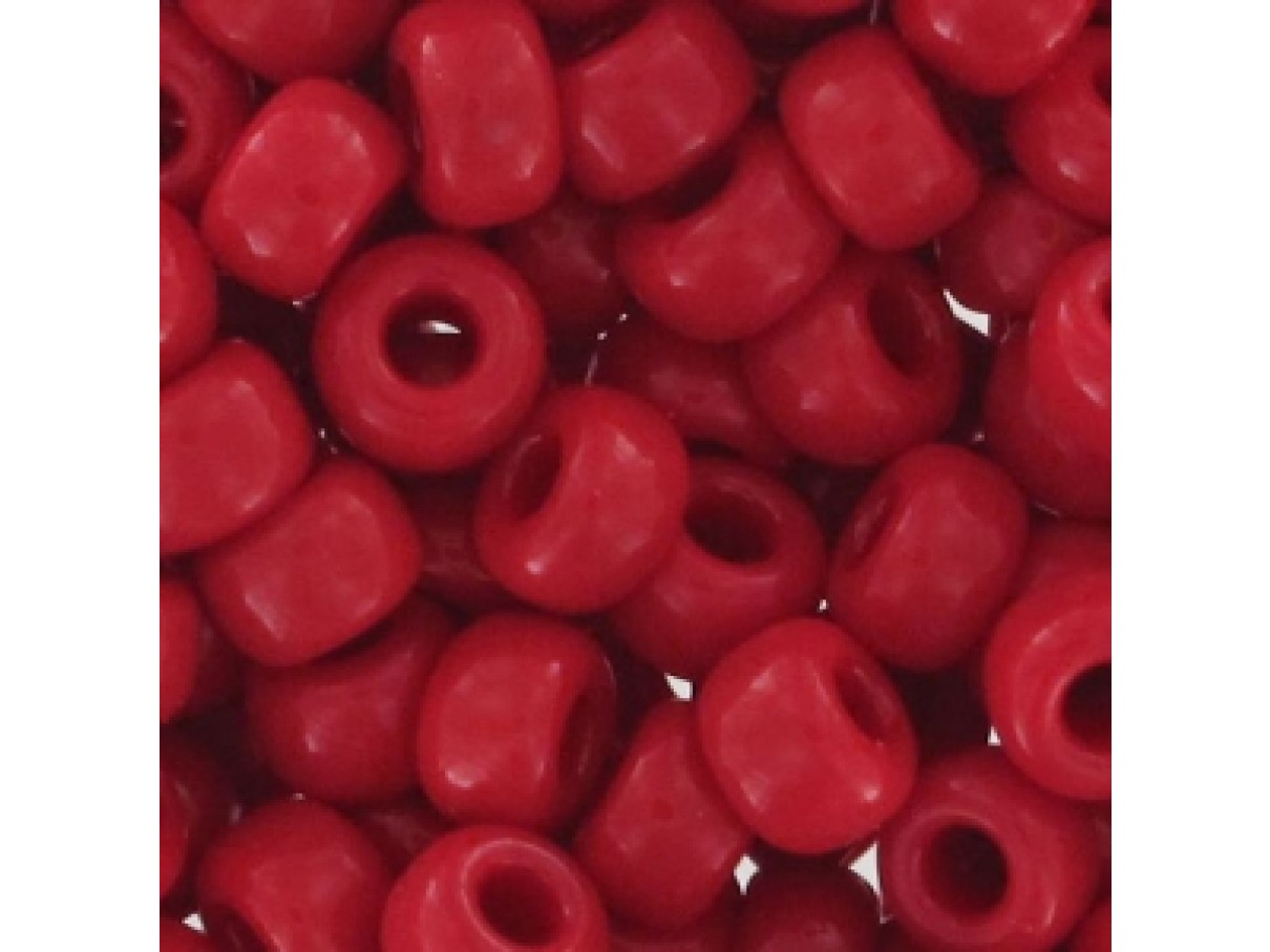 Miyuki Rocailles seed beads, 8/0 Opaque Red (408) 8g