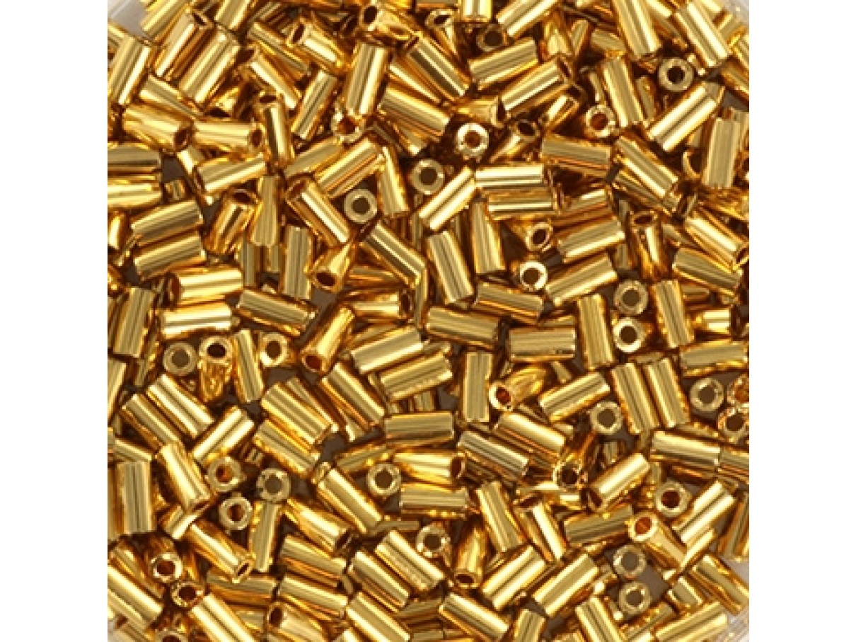 Miyuki Bugles 3mm, 24k Gold Plated (BGL-191) 2g
