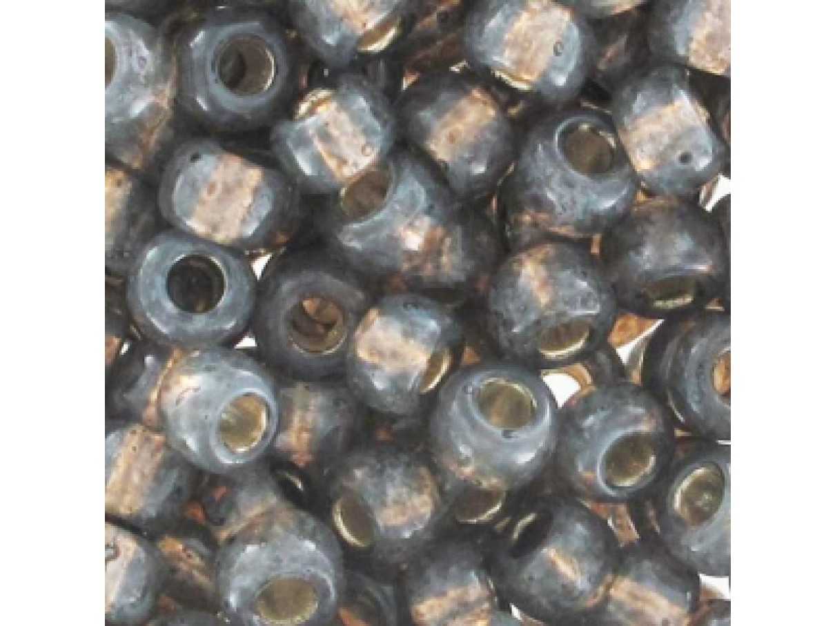 miyuki seed beads dyed rustic gray silver lined alabaster