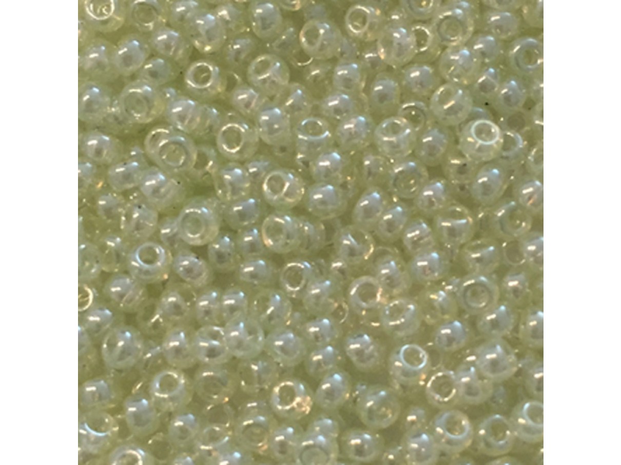 Miyuki Rocailles seed beads, 11/0 Luster Moss Green Pale (371)