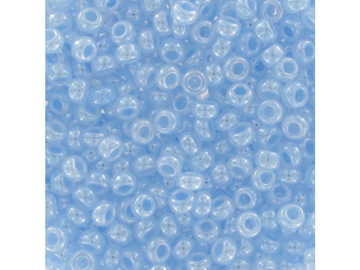 Miyuki Rocailles seed beads, 11/0 Sky Blue Ceylon (524)