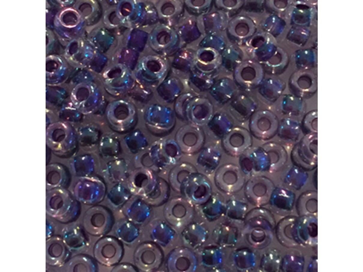 Miyuki Rocailles seed beads, 8/0 Crystal AB Amethyst Lined (274) 8g