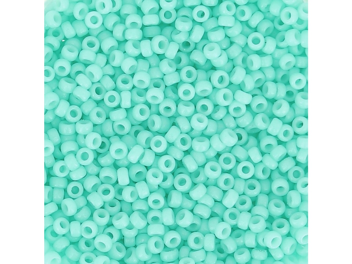 Miyuki Rocailles seed beads, 15/0 Opaque Catalina (4472) 4g