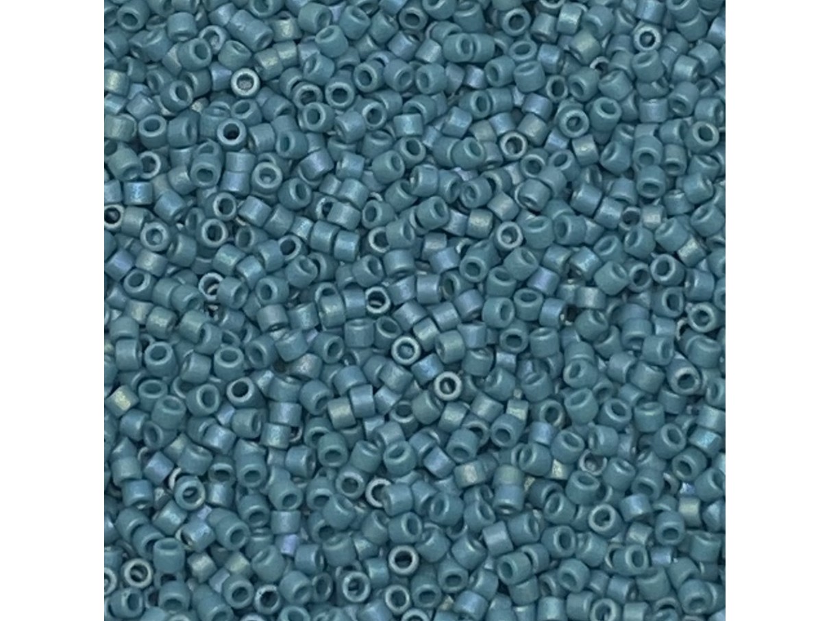 Miyuki Delicas 11/0 Glazed Nile Blue Mat AB (DB2315) 4g