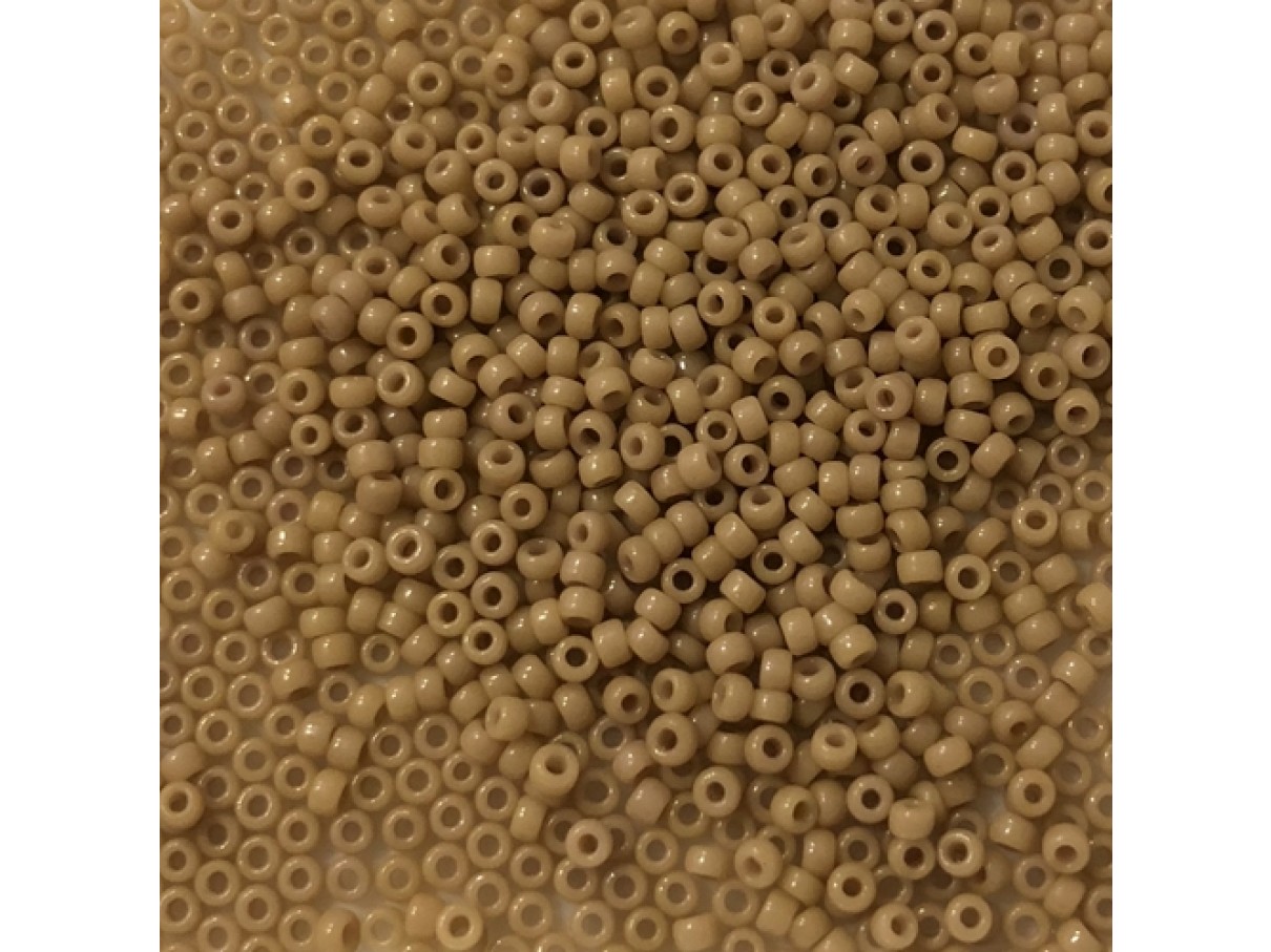 Miyuki Rocailles seed beads, 15/0 Opaque Latte (1461) 4g