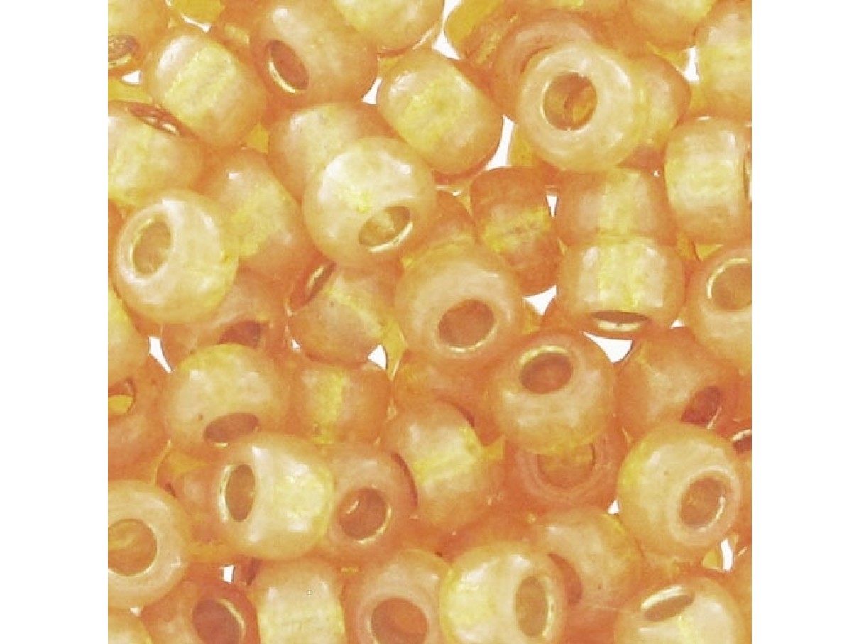 Miyuki Rocailles seed beads, 8/0 Silver Lined Dyed Golden Flax (4231) 8g