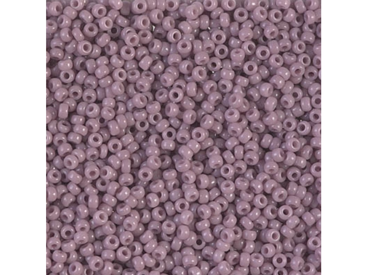 Miyuki Rocailles seed beads, 15/0 Opaque Mauve (410) 8g