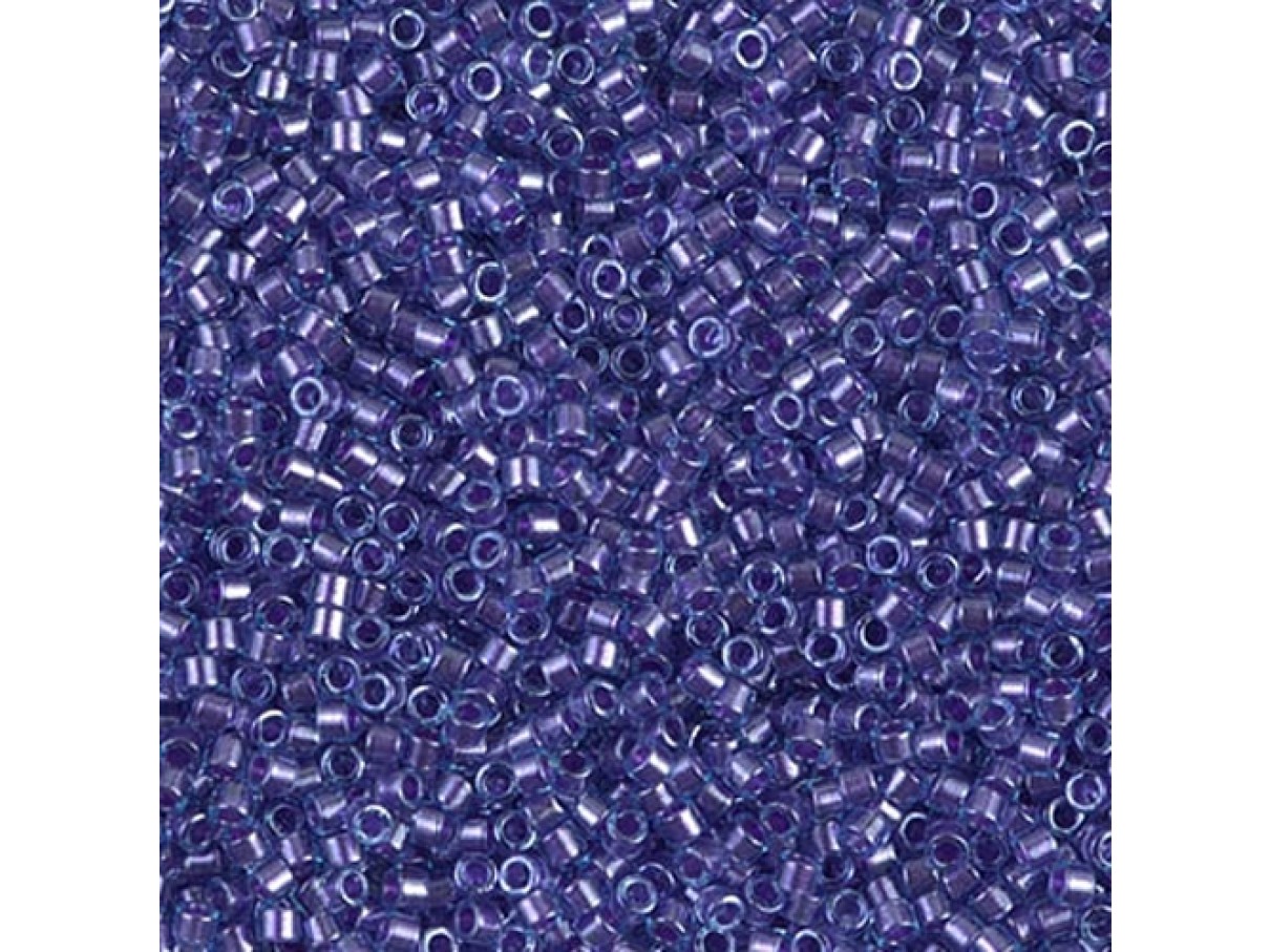 Miyuki Delicas 11/0 Luster Aqua Lined Sparkling Purple (DB0284) 4g