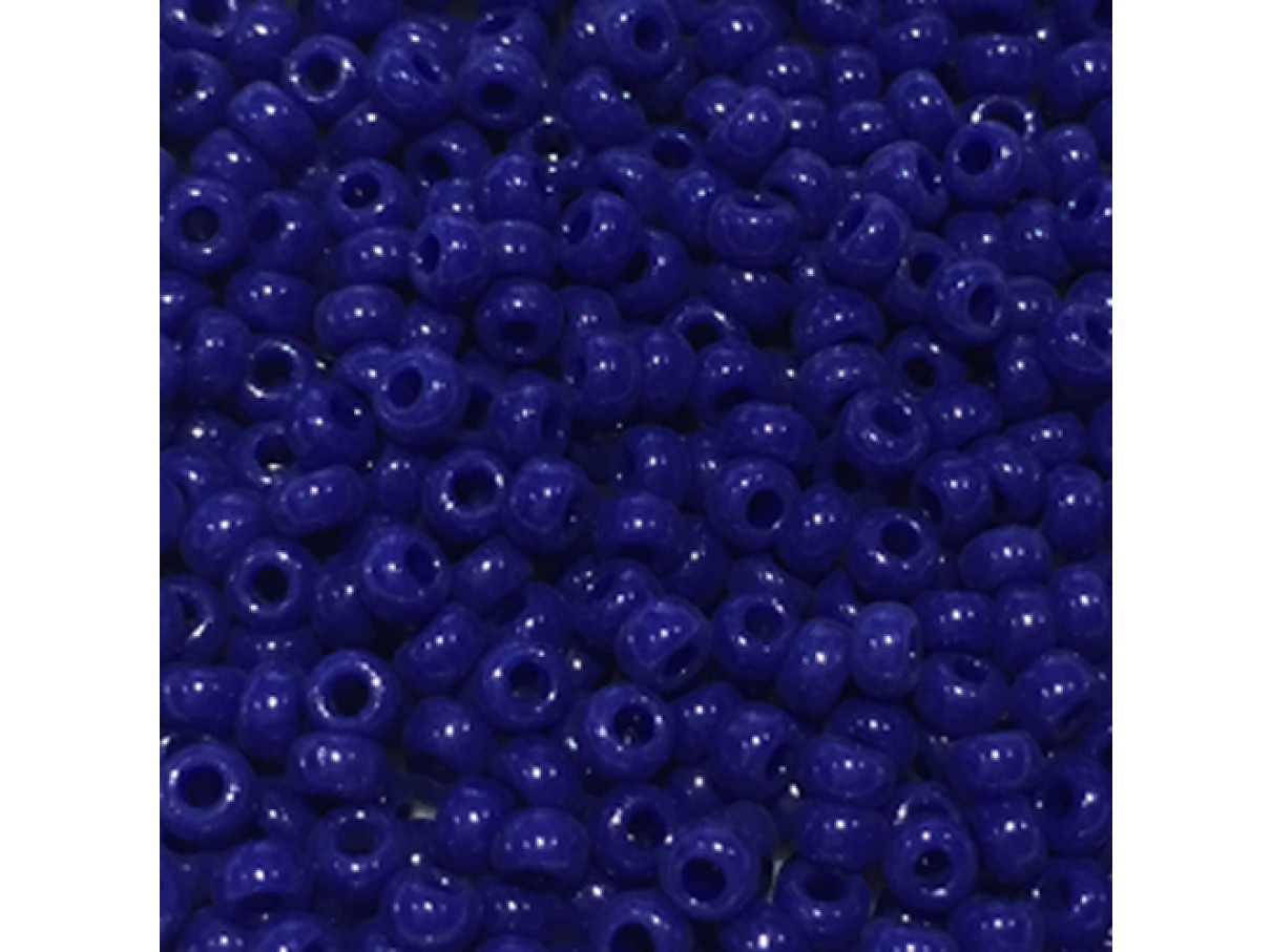 Miyuki Rocailles seed beads, 11/0 Opaque Cobalt (414) 