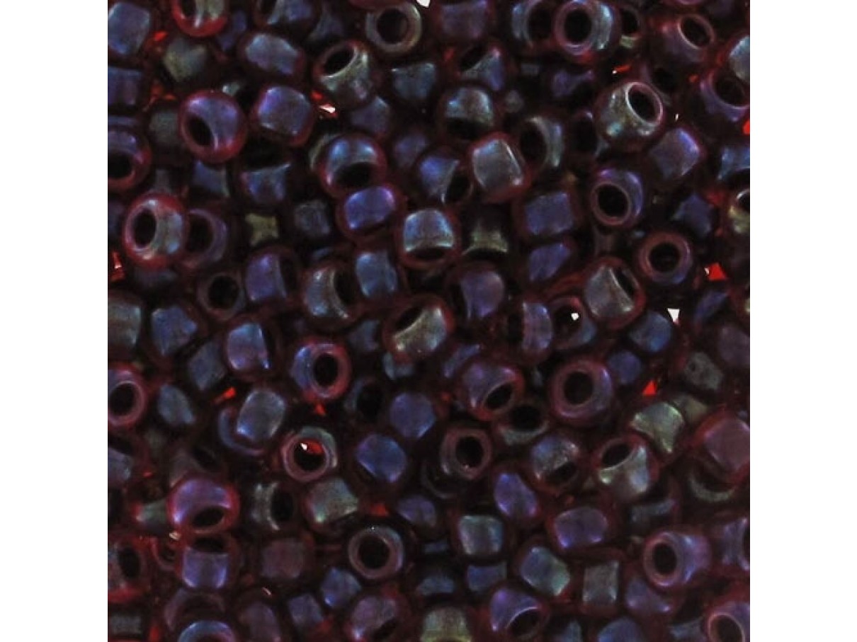 Miyuki Rocailles seed beads, 11/0 SF Garnet Lined Ruby AB (367sf)