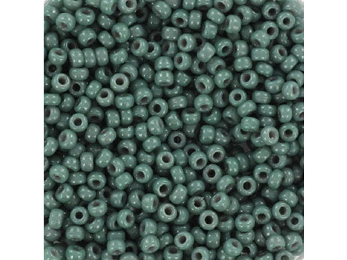 Miyuki Rocailles seed beads, 11/0 Duracoat Opaque Eucalyptus (4481)
