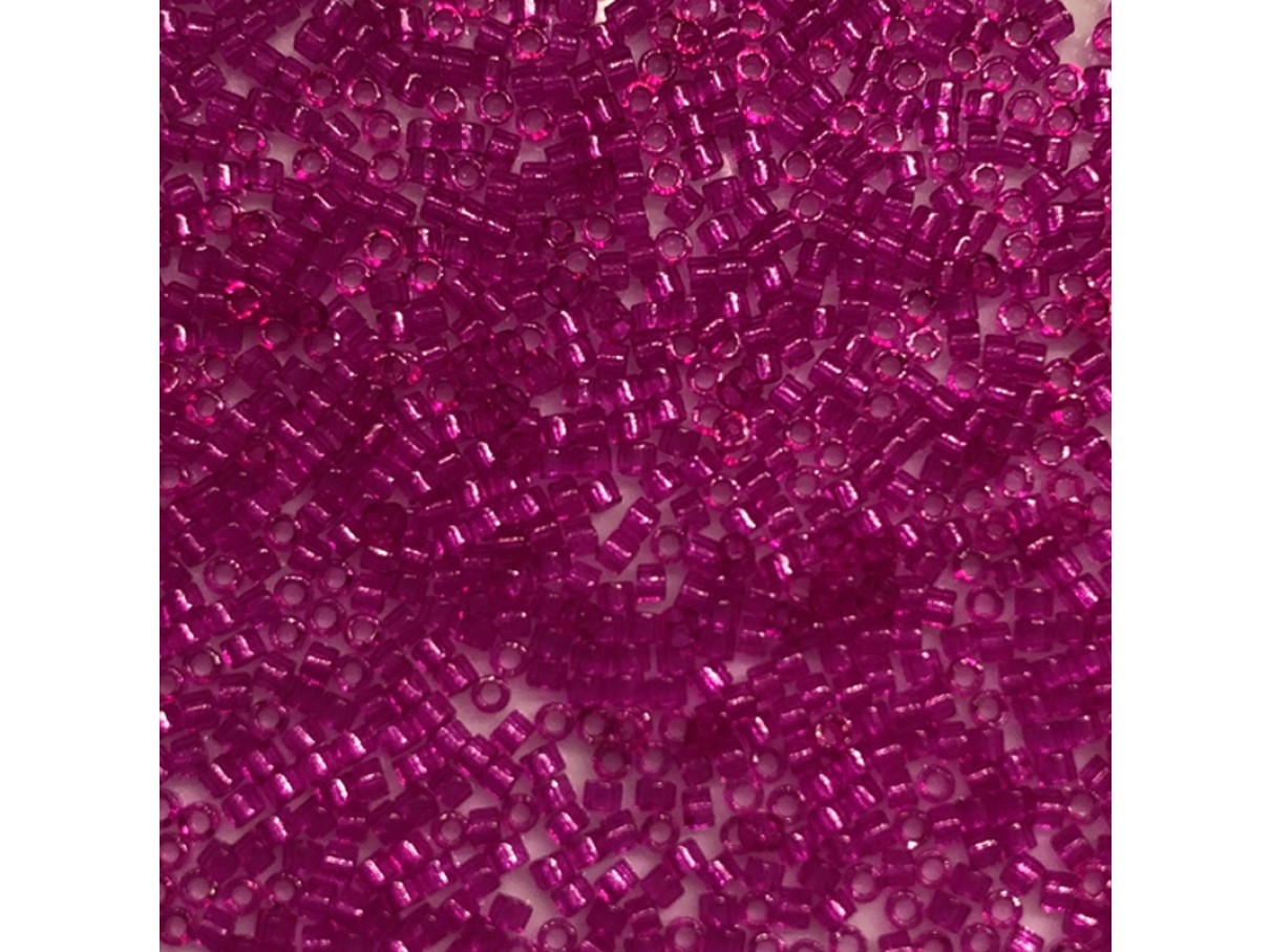 Miyuki Delicas 11/0 Dyed Transparent Fuchsia (DB1310) 4g