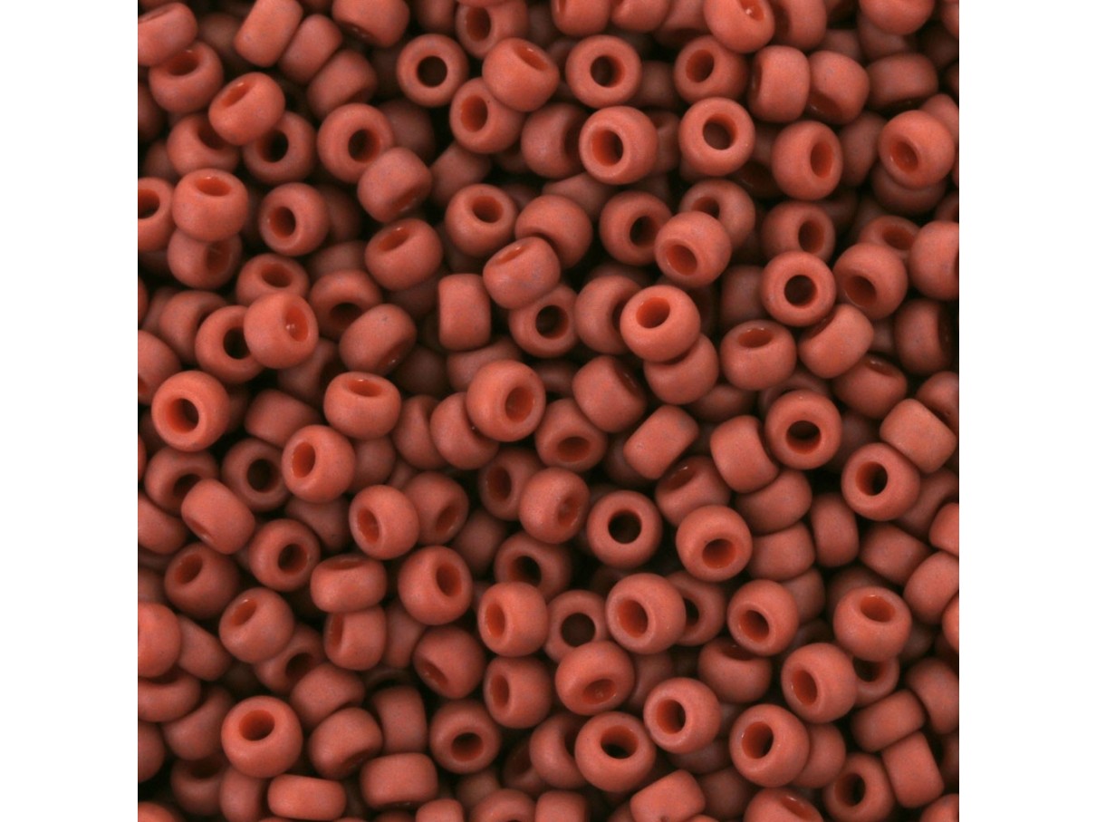 Miyuki Rocailles seed beads, 11/0 Matte Opaque Terra Cotta (2315)