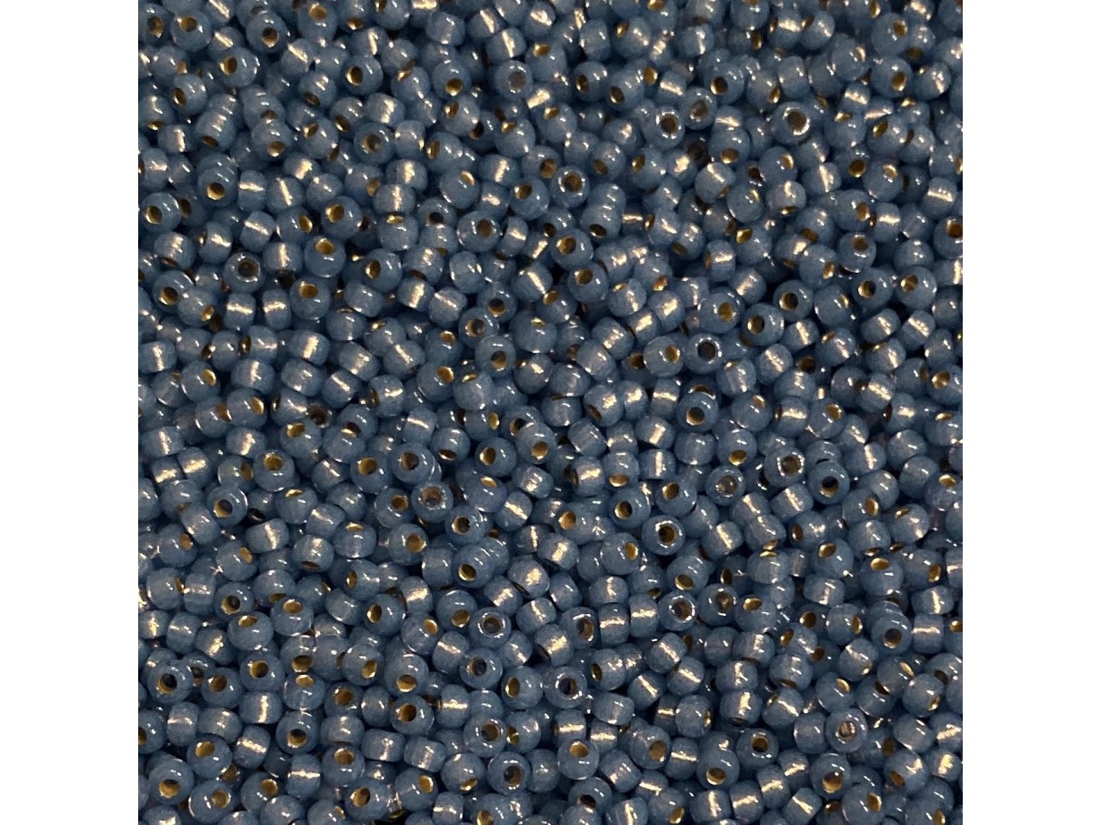 Miyuki Rocailles Seed Beads Duracoat, 8/0 Silverlined Dyed Aqua (4242) 8g