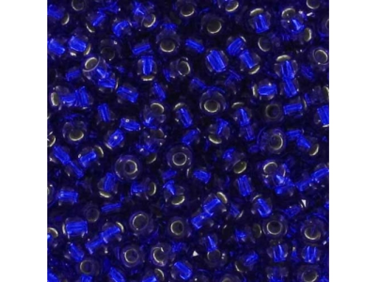 Miyuki Rocailles seed beads, 11/0 Silver Lined Cobalt (20)