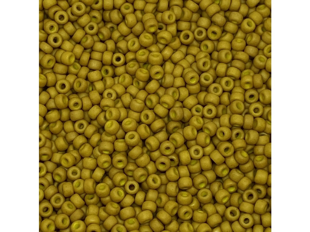 Miyuki Rocailles seed beads 8/0 Opaque Matte Mustard (2312) 8g