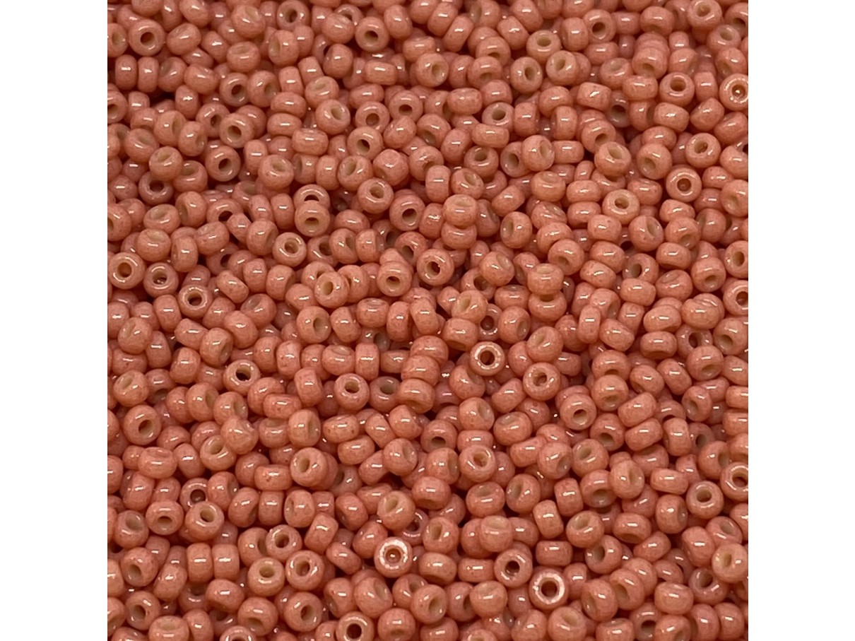 Miyuki Rocailles seed beads Duracoat, 11/0 Opaque Light Watermelon (4464)