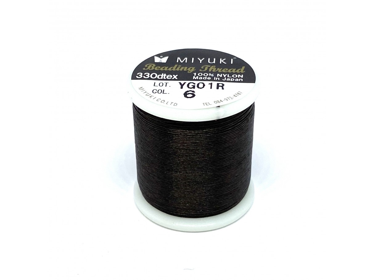 Miyuki nylon sytråd 0,25mm, brun 50m