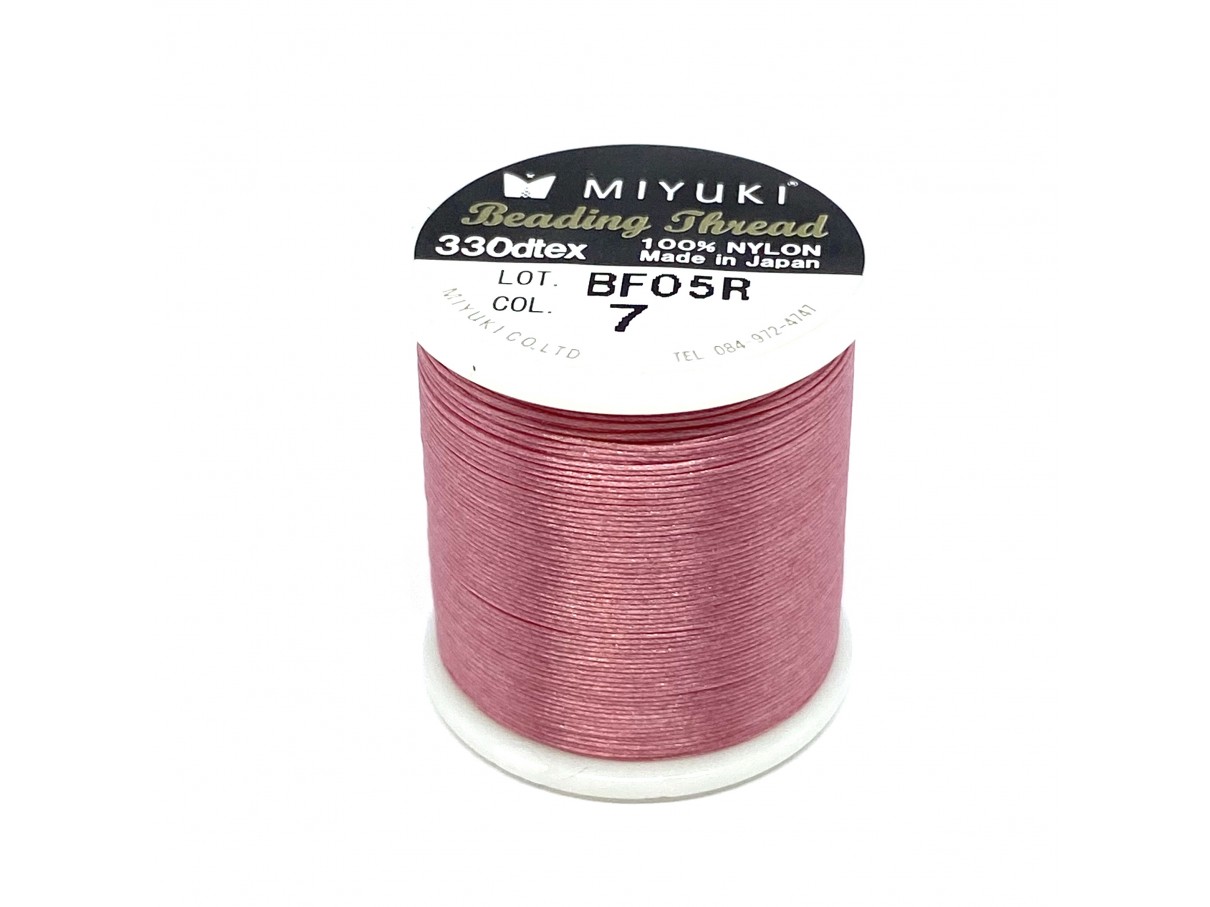 Miyuki nylon sytråd 0,25mm, rosa 50m