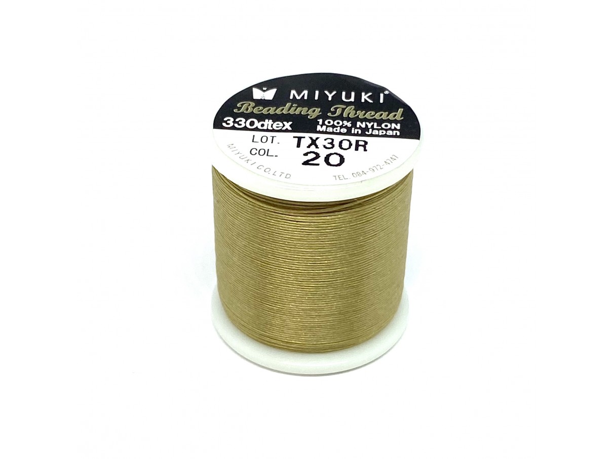 Miyuki nylon sytråd 0,25mm, champagne 50m