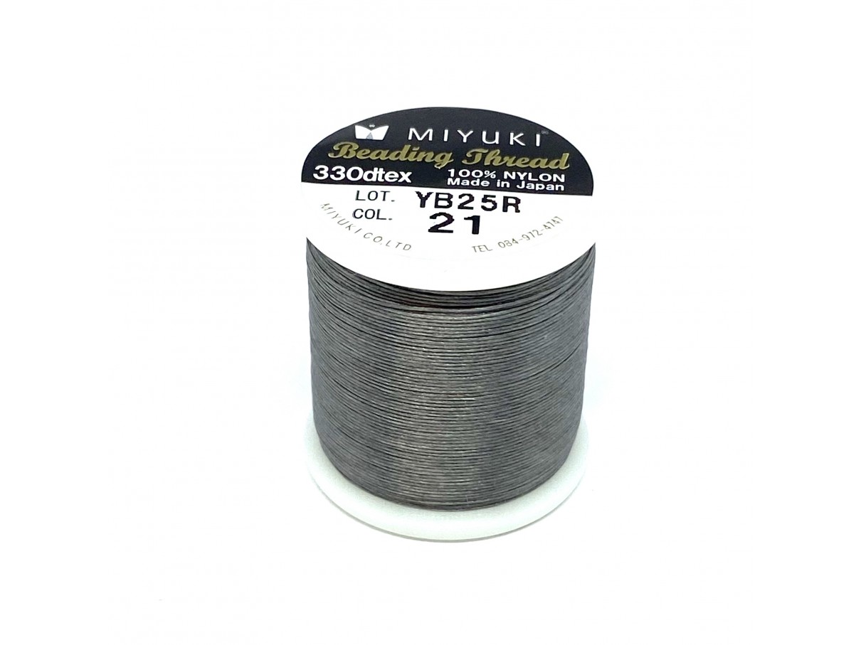 Miyuki nylon sytråd 0,25mm, grå 50m