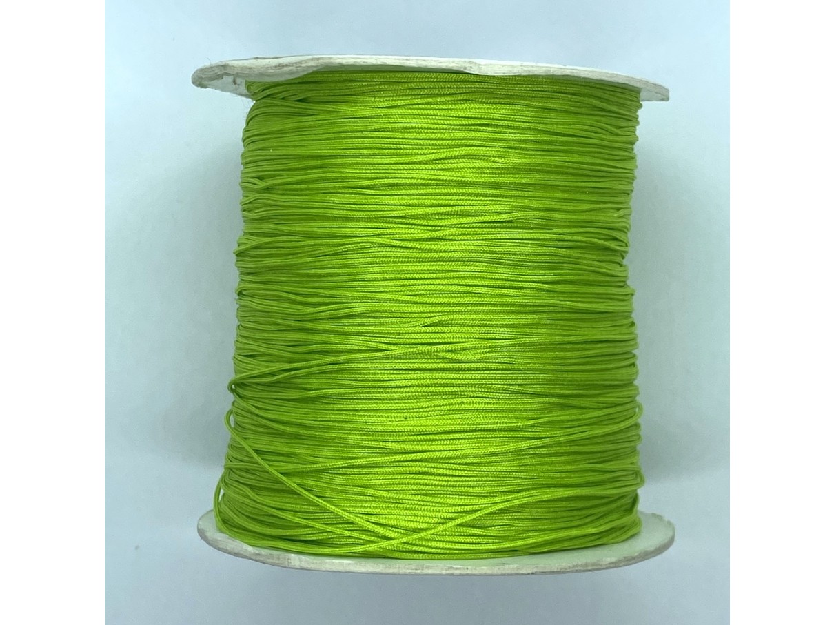 0,5mm nylon knyttesnor, lys grøn 10m