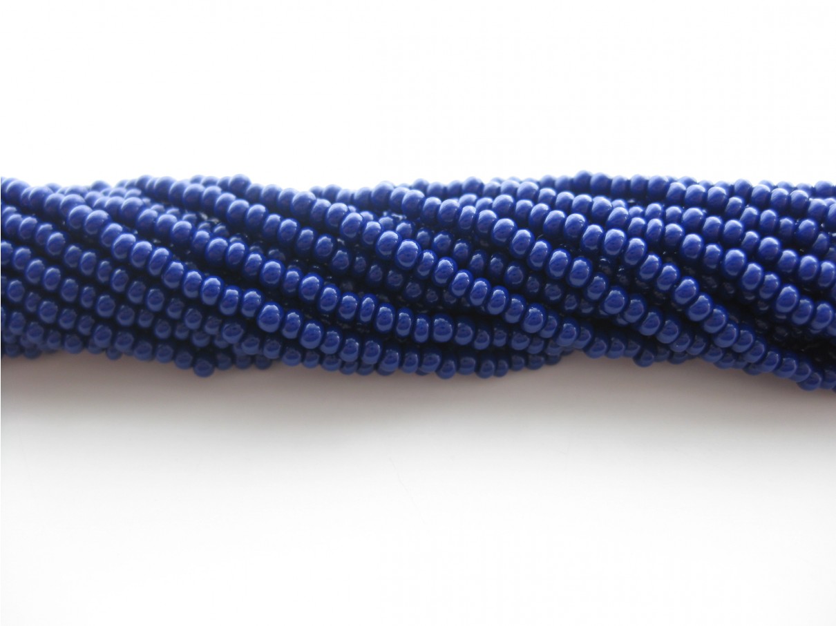 Preciosa seed beads #11 kobolt blå, 50cm streng