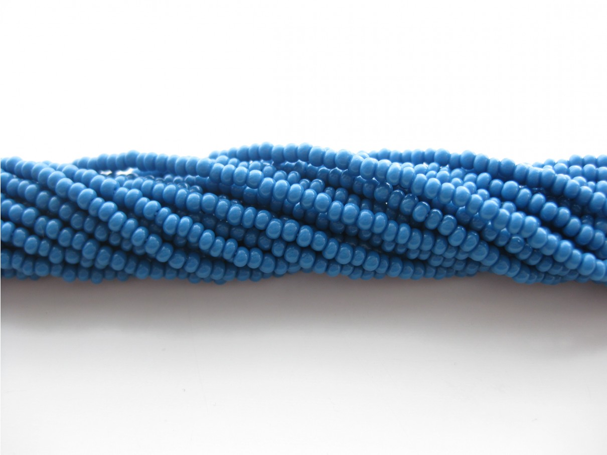 Preciosa seed beads #11 patriot blå, 50cm streng