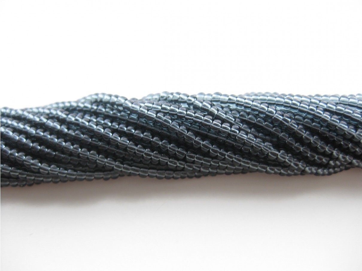 Preciosa seed beads #11 grå (transparent), 50cm streng