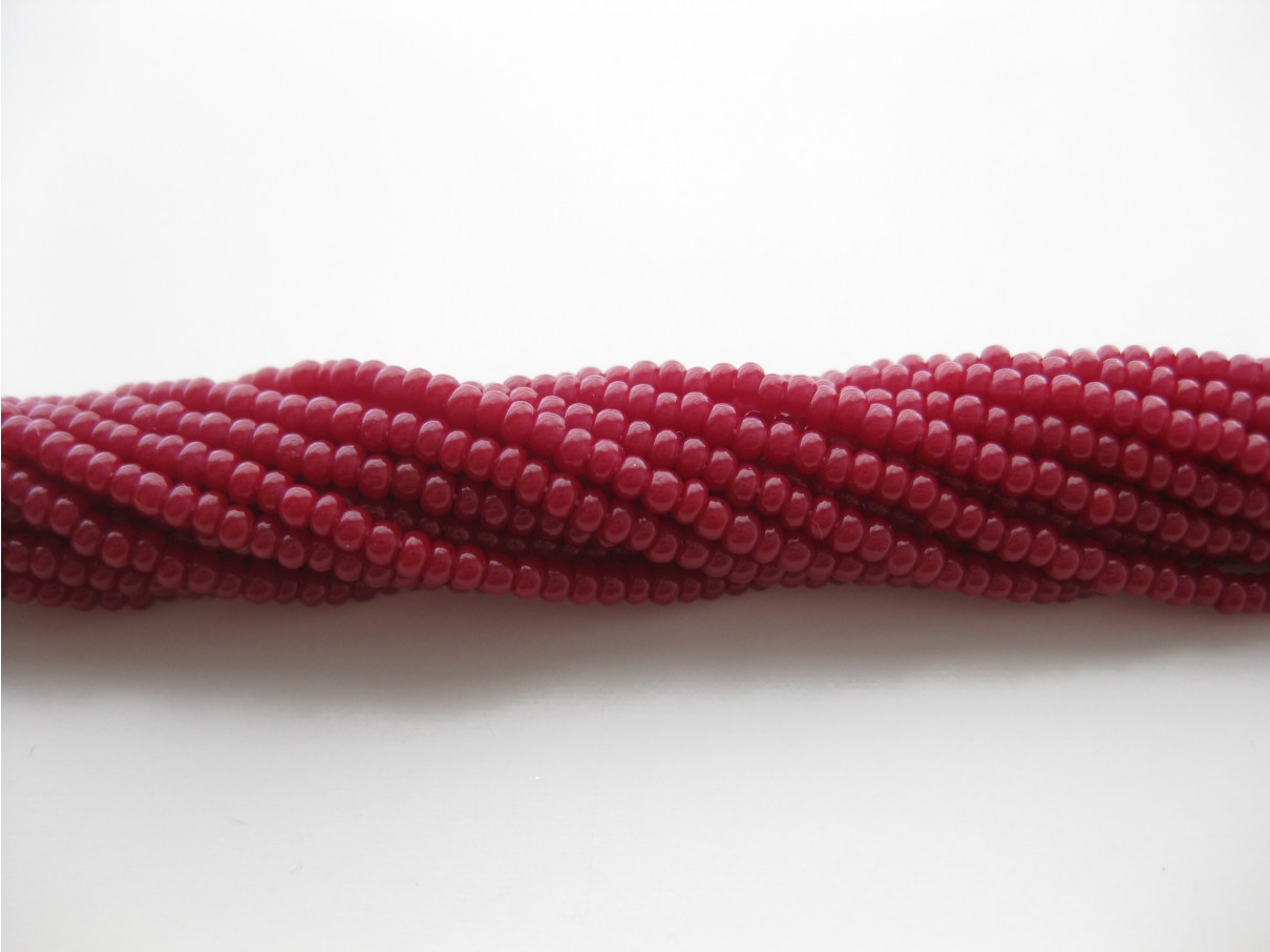 Preciosa seed beads #11 rust rød, 50cm streng