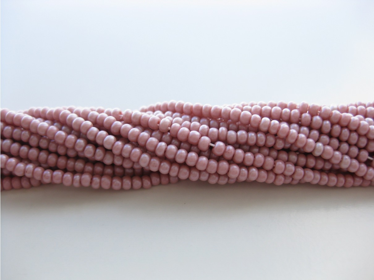 Preciosa seed beads #11 rosa, 50cm streng
